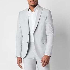 J Ferrar Suit Jacket Mens Slim Fit Grey Ultra Comfort Stretch NWT $200